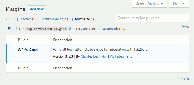 WP fail2ban pre-installed in mu-plugins